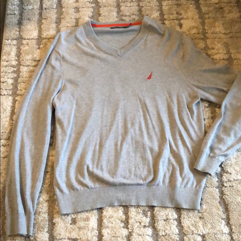 Grey v-neck sweater